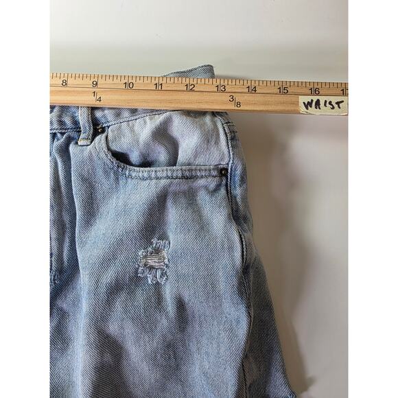 PACSUN Light Wash Distressed Denim Cut-Off Jean Shorts SZ 25" - Picture 6 of 9